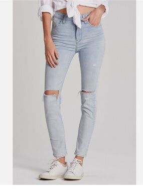 HUDSON size 27 HOLLY ANKLE HIGH RISE SKINNY STRETCH JEANS TEMPO WASH